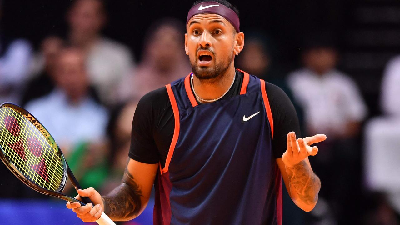 Nick Kyrgios in Dubai. Photo by AFP.